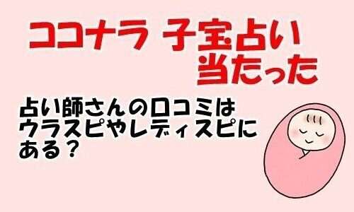 ココナラ 子宝占い 当たった占い師のウラスピ レディスピ 口コミをどう検証したか？