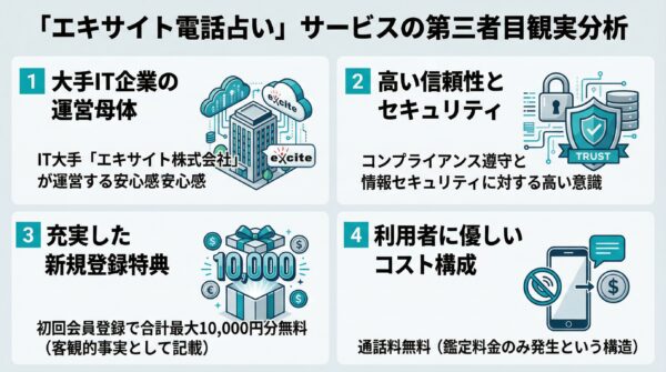 エキサイト電話占いの特徴