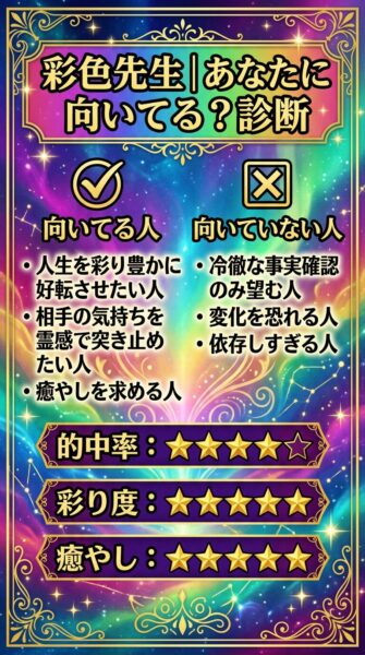 エキサイト電話占い 彩色(あや)先生