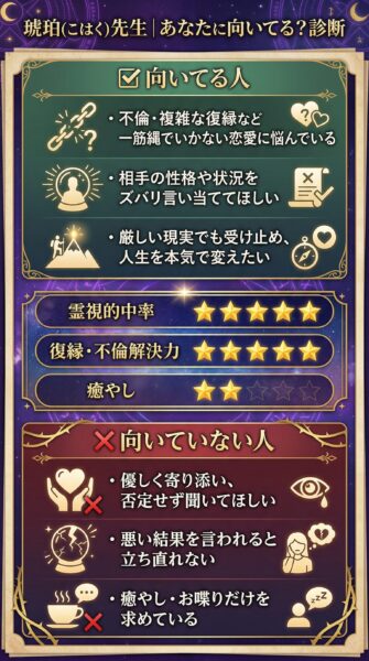 ヴェルニ琥珀向いてる人向いてない人