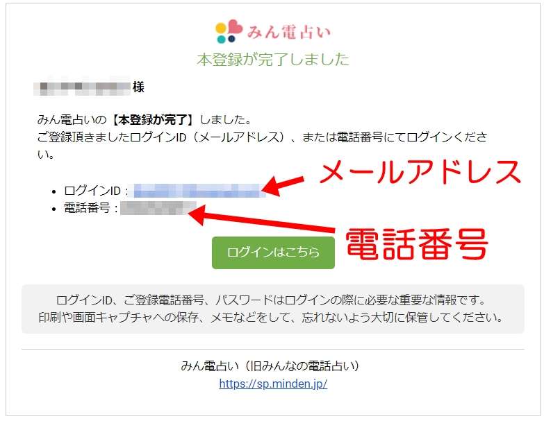 みんなの電話占い本登録メール