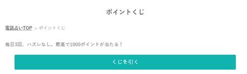 みんなの電話占いのポイントくじに関して
