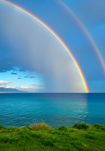 ダブルレインボーの待ち受けの効果