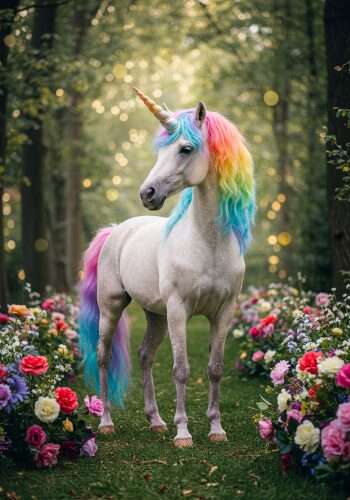 レインボーユニコーンの待ち受け効果