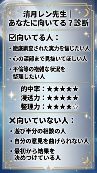 電話占いヴェルニ 清月恋先生 鑑定の正体