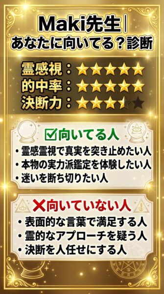 電話占いヴェルニ 万輝（マキ）先生 鑑定の正体