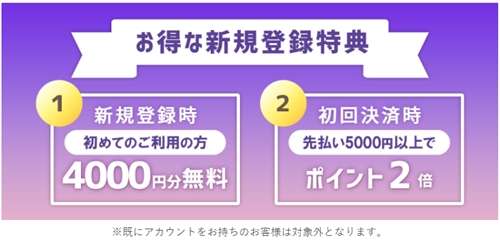 電話占いヴェルニの新規登録特典