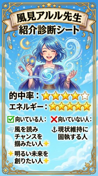 電話占いウィル 風見（カザミ）アルル先生